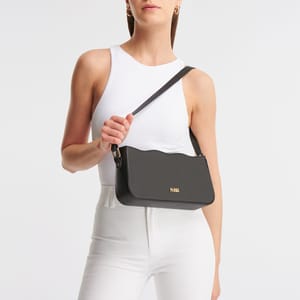 Parigi Women's Black Baguette Shoulder Bag - Shoulder Bags 7