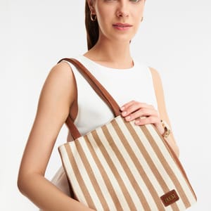 Parigi Beige Women's Strap Tote Bag - Tote Bags 6