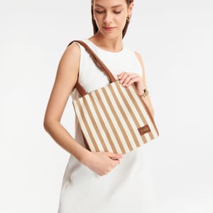 Parigi Beige Women's Strap Tote Bag - Tote Bags 7