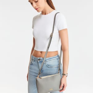 Parigi Women's Grey Shoulder Bag - Shoulder Bags 5