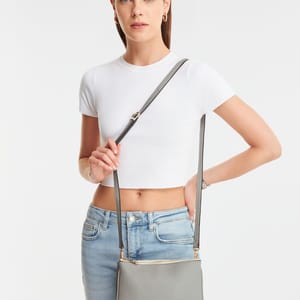 Parigi Women's Grey Shoulder Bag - Shoulder Bags 6