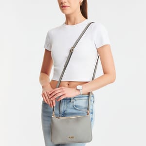 Parigi Women's Grey Shoulder Bag - Shoulder Bags 7