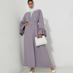 BluePurple Abaya Rosette Abaya - Women's Abayas 3