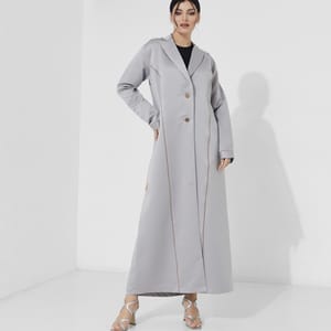 Women's Grey Jacket Abaya