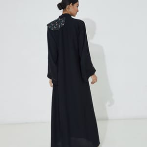 E480 Abaya Rosette Abaya - Women's Abayas 1