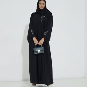 E480 Abaya Rosette Abaya - Women's Abayas 3