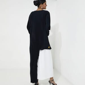 Women's Black-Bleated Abaya - Abayas 3