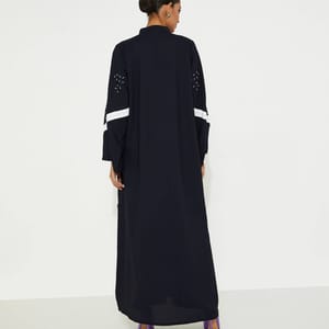 Navy Cross EW Abaya Rosette Abaya - Women's Abayas 1