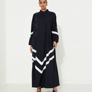 Navy Cross EW Abaya Rosette Abaya - Women's Abayas