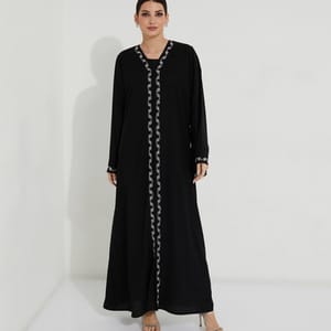Scattering Stones Abaya Rosette Abaya - Women's Abayas