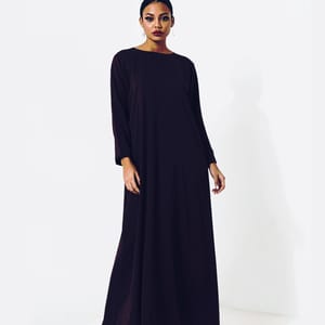 Inner Dress Abaya Black - Long Sleeves