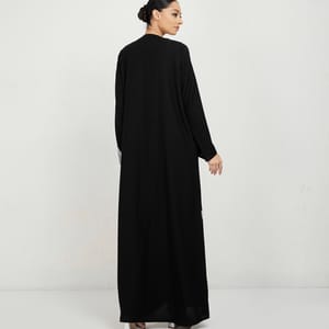 Women's Grey Neck Abaya - Abayas 2