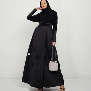 Black Bridal Queen Abaya - Abayas 3