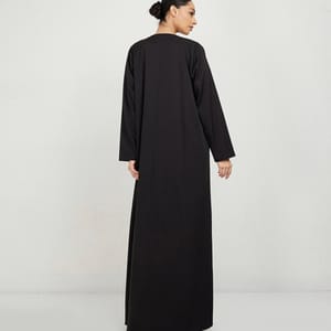 White Flowers Foliage Abaya - Abayas 3