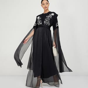 Royal Silver Stones Abaya - Abayas 3