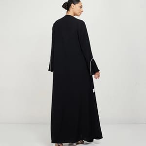 White-Piping Stones Abaya White-Piping Stones Abaya - Abayas 2