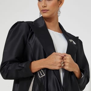 A Jacket Abaya Rosette Abaya - Women's Abayas 2