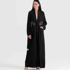 Women's Silver Pocket Abaya - Abayas 4