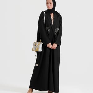 Women's Silver Pocket Abaya - Abayas 5