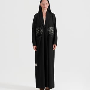 Women's Silver Pocket Abaya - Abayas