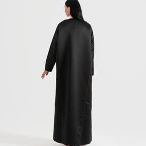 Women's Brown Line Abaya - Abayas 4