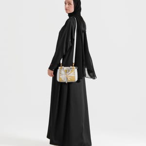 Mix Stons B Abaya Mix Stons B Denim Abaya With Neck Design And Multicolor Hand Embroidery - Abayas 4