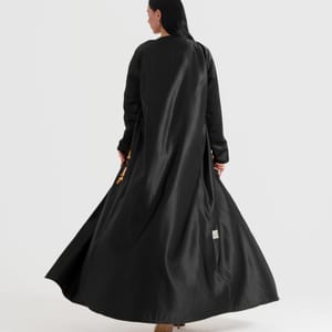 Gold Nerve Abaya With Gold Mix Decoration Hand Embroidery - Abayas 2