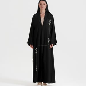 6D White Pearl Abaya Women's 6D White Pearl Abaya - Abayas