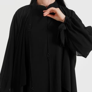 Double CCB Abaya Rosette Abaya - Women's Abayas 1