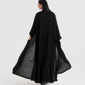 Double CCB Abaya Rosette Abaya - Women's Abayas 2