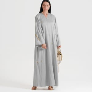 Silver abaya Rosette Abaya - Women's Abayas 3