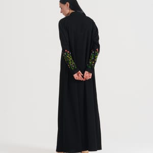 Colors Embroidery Abaya Rosette Abaya - Women's Abayas 2