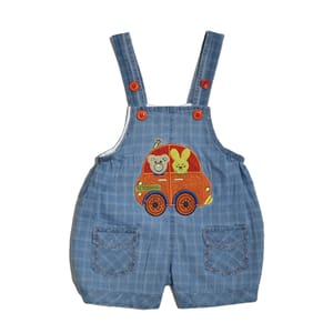 Stylish Orange Dungaree Set For Kids