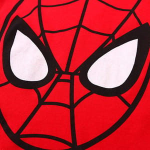 Spiderman face Printed Red T-shirt Set Baby Has - Kids's Dresses 2