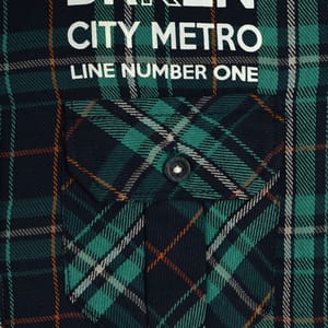 Stylish Full Sleeved Green Checkered Shirt