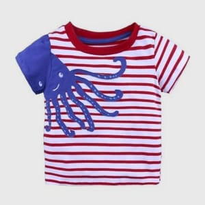 Octopus Embroidery T-Shirt