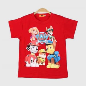 Explore Adventure With The Paw Patrol Printed T-Shirt In Red