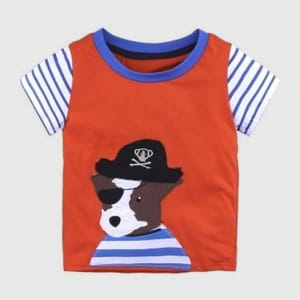 Adorable Apparel Pirate Dog T-Shirt