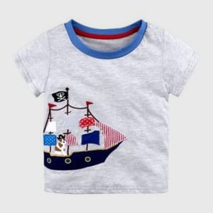 Sailor Dog Embroidery T-Shirt