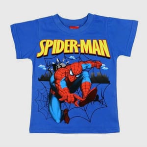 Marvelous Spiderman Printed T-Shirt In Bold Blue