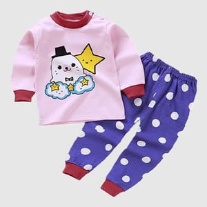 Girls Star Printed Casual Set