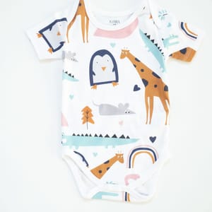 Organic Cotton Scandinavian Safari Onesie/Bodysuit