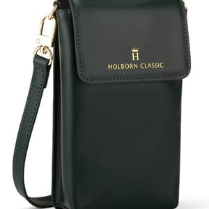 Holborn Classic Anna Leather Phone Pouch Flapped - Green Holborn Classic - Women's Crossbody Bags 1