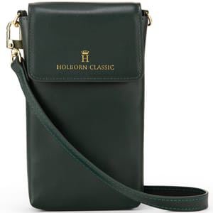 Holborn Classic Anna Leather Phone Pouch Flapped - Green Holborn Classic - Women's Crossbody Bags 2