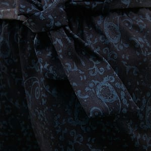 Belted Jacquard Woven Paperbag Trousers - Trousers 4