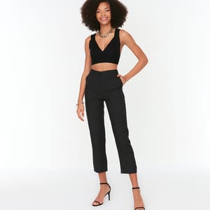 Tailored Women's Pants - Black Trendyol - Women's Formal Pants 2
