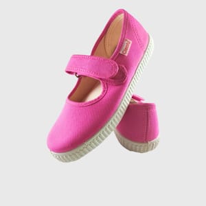 Cienta Mercedes Fuchsia Loop & Strap Kids Comfort Shoes