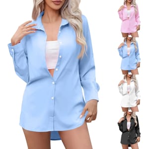 Elegant Lapel Neck Blouse – Stylish & Comfortable for Everyday Wear Generic - Women's Shirts & Blouses