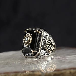 Retro Turkish Signet Ring for Men – Vintage-Inspired Style