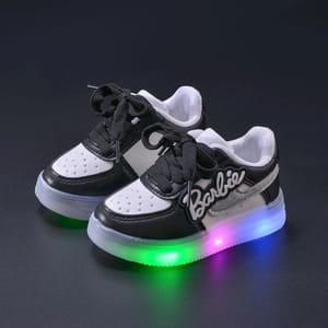 Kids' LED Light-Up Sneakers - Lace-Up Breathable Shoes